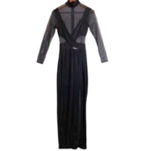 TADASHI VINTAGE MID 90'S ELEGANT BLACK EVENING GOWN BODYCON SIZE 5